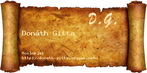 Donáth Gitta névjegykártya